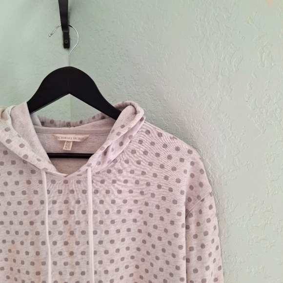 Victoria's Secret Gray Dot Pullover Hoodie XS - Picture 5 of 7